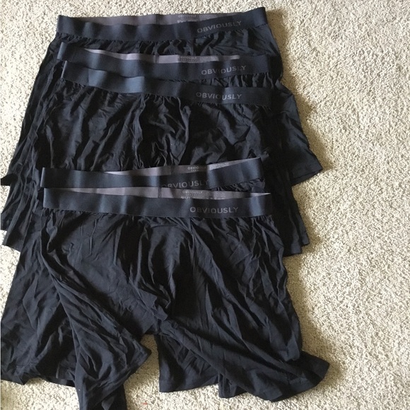 Obviously Black Boxer Briefs Set (5) New size 3xl - Picture 1 of 6